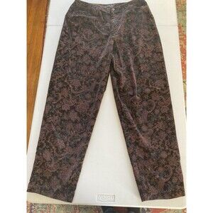Crazy Horse Liz Claiborne Paisley Corduroy Jeans Women’s Size 14 Good Condition